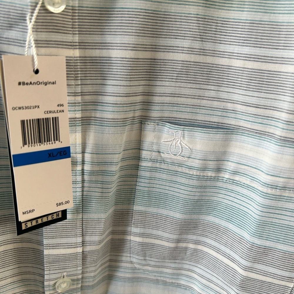Original Penguin Men’s Button Down Striped Shirt - Picture 3 of 6